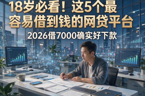 18岁必看！这5个最容易借到钱的网贷平台，2026借7000确实好下款