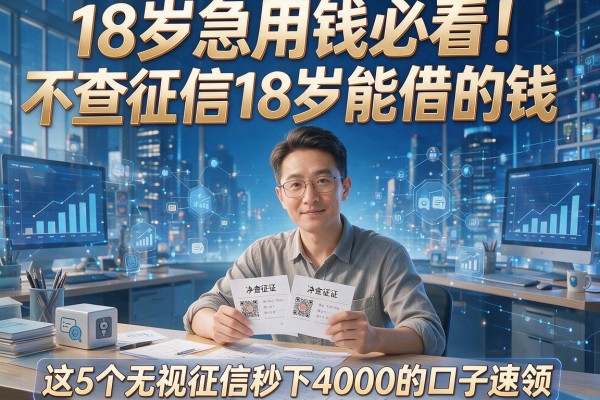 18岁急用钱必看!不查征信18岁能借的钱,这5个无视征信秒下4000的口子速领