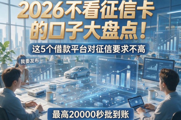 2026不看征信卡的口子大盘点!这5个借款平台对征信要求不高,最高20000秒批到账