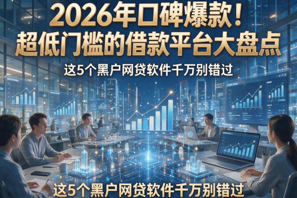 2026年口碑爆款!超低门槛的借款平台大盘点,这5个黑户网贷软件千万别错过!