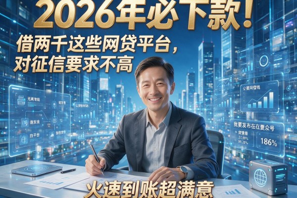 2026年必下款！借两千这些网贷平台对征信要求不高，火速到账超满意