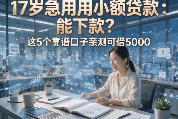 17岁急用小额贷款能下款?这5个靠谱口子亲测可借5000!