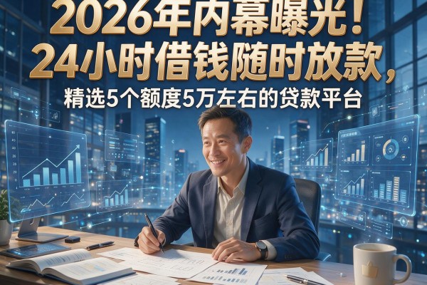2026年内幕曝光!24小时借钱随时放款,精选5个额度5万左右的贷款平台