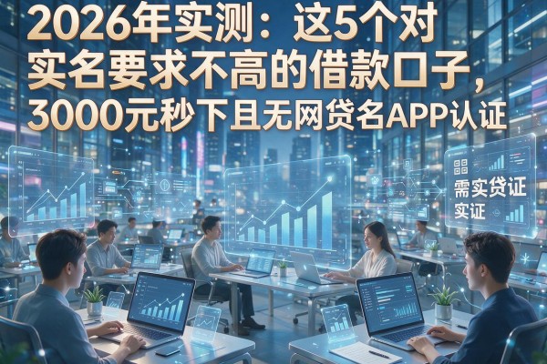 2026年实测:这5个对实名要求不高的借款口子,3000元秒下且无需实名认证的网贷APP推荐