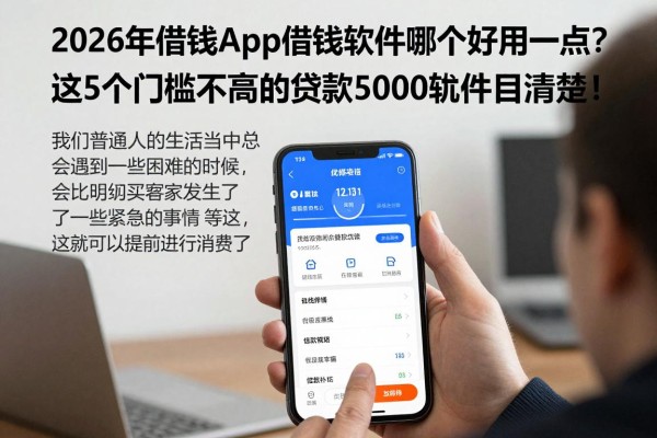 2026年借钱app借钱软件哪个好用一点？这5个门槛不高的贷款5000软件立马清楚！