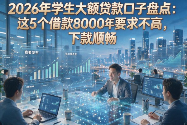 2026年学生大额贷款口子盘点:这5个借款8000要求不高,下款顺畅!