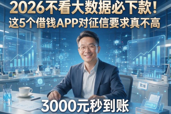 2026不看大数据必下款!这5个借钱APP对征信要求真不高,3000元秒到账