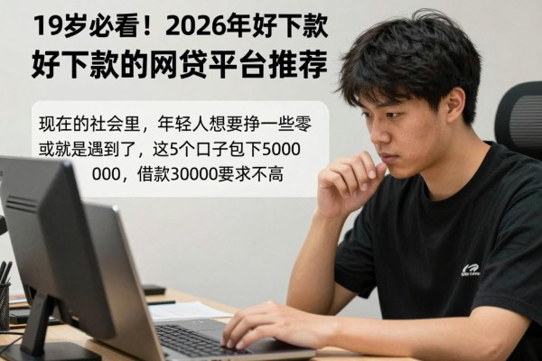19岁必看!2026年好下款的网贷平台推荐,这5个口子包下5000,借款30000要求不高