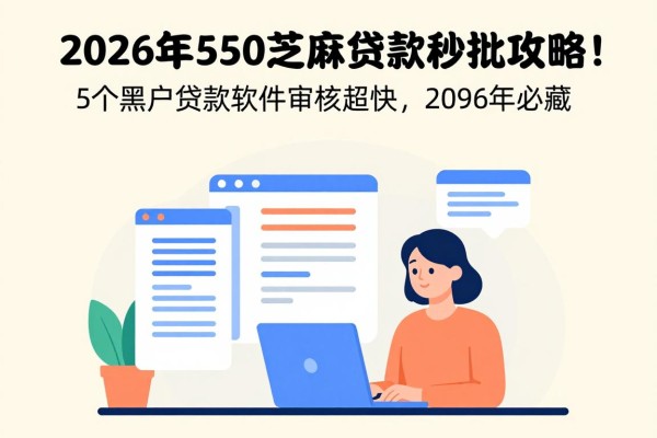 2026年550芝麻贷款秒批攻略！这5个黑户贷款软件审核超快，2026年必藏！