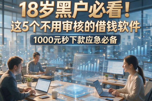 18岁黑户必看!这5个不用审核的借钱软件,1000元秒下款应急必备