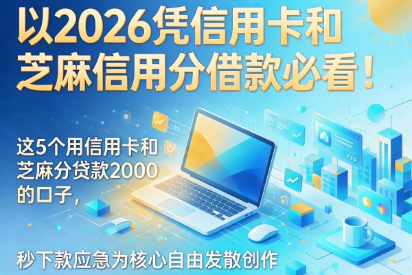 2026凭信用卡和芝麻信用分借款必看！这5个用信用卡和芝麻分贷款2000的口子，秒下款应急