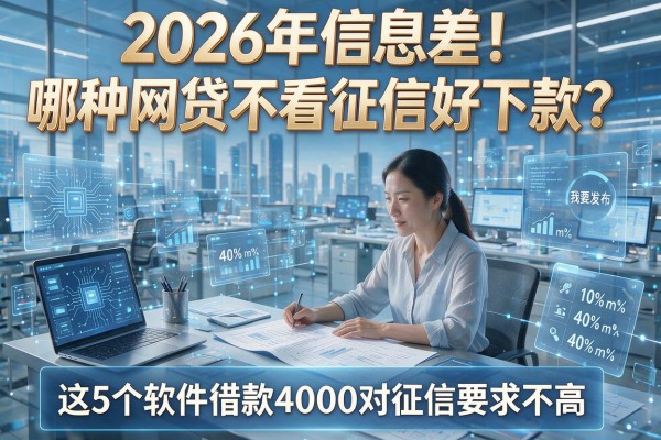 2026年信息差!哪种网贷不看征信好下款?这5个软件借款4000对征信要求不高