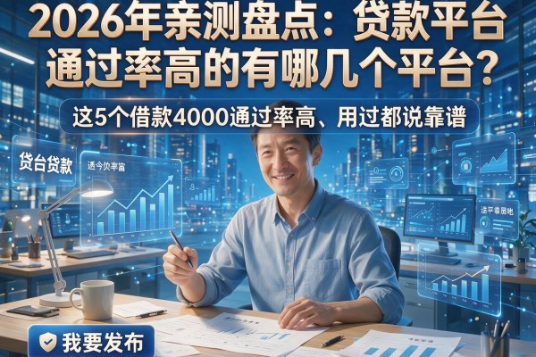 2026年亲测盘点:贷款平台通过率高的有哪几个平台?这5个借款4000通过率高、用过都说靠谱