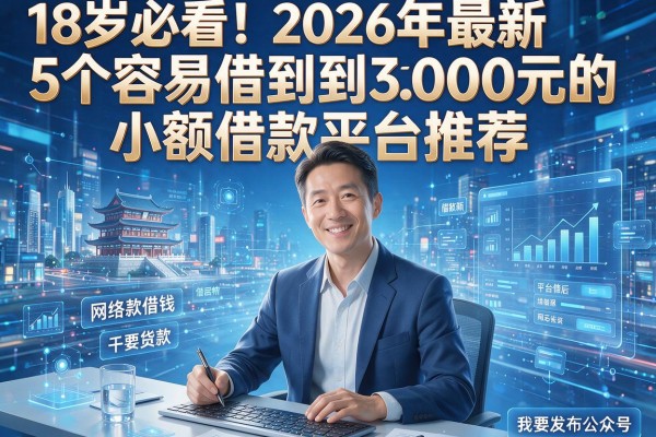 18岁必看!2026年最新5个容易借到3000元的小额借款平台推荐
