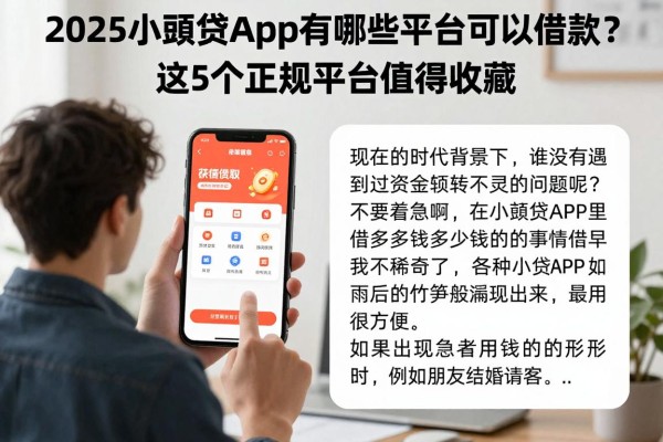 2025小额贷app有哪些平台可以借款？这5个正规平台值得收藏！