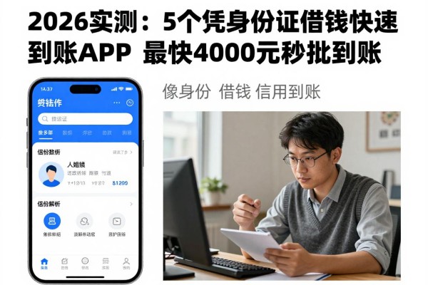 2026实测:5个凭身份证借钱快速到账的APP,最快4000元秒批到账