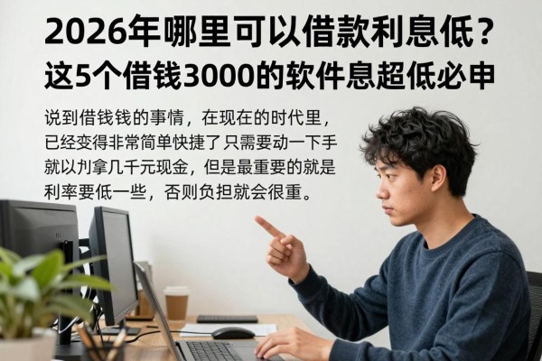 2026年哪里可以借款利息低？这5个借钱3000的软件利息超低必申！