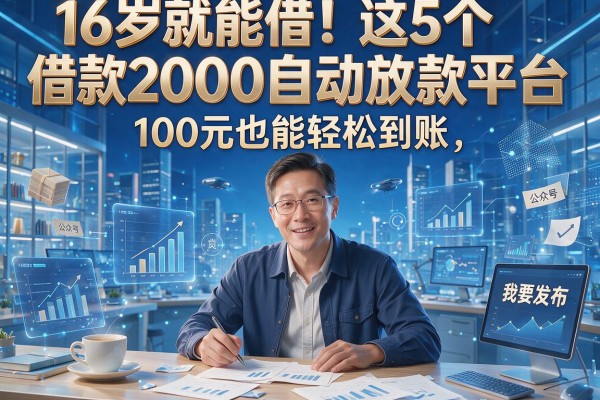 16岁就能借!这5个借款2000自动放款平台,100元也能轻松到账
