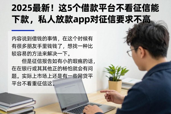 2025最新!这5个借款平台不看征信能下款,私人放款app对征信要求不高