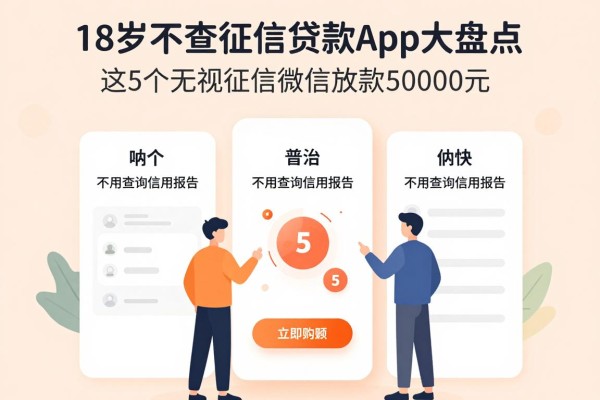 18岁不查征信贷款app大盘点，这5个无视征信微信放款50000元，真的实用又省