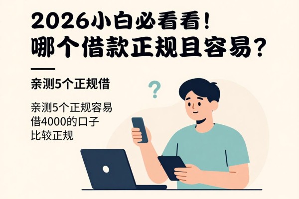 2026小白必看!哪个借款正规且容易?亲测5个正规容易借4000的口子