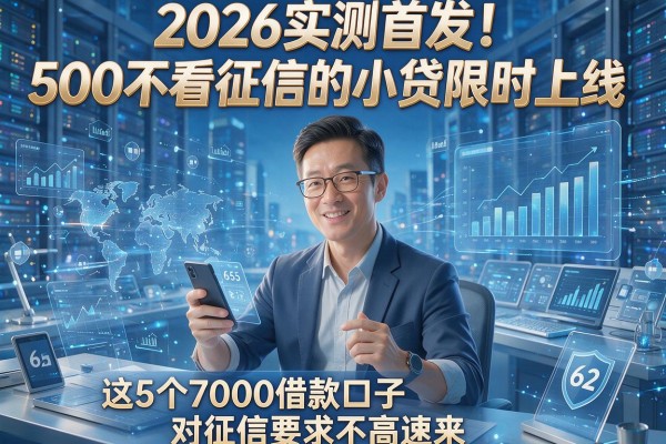 2026实测首发！500不看征信的小贷限时上线，这5个7000借款口子对征信要求不高速来
