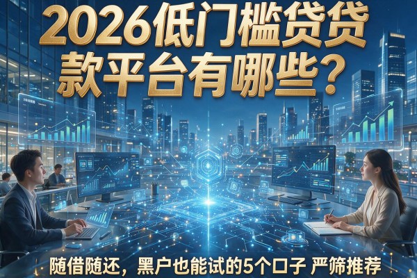2026低门槛贷款平台有哪些?随借随还、黑户也能试的5个口子严筛推荐!
