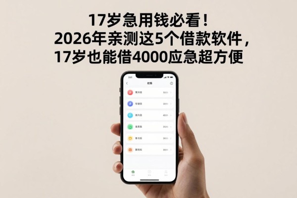 17岁急用钱必看!2026年亲测这5个借款软件,17岁也能借4000应急超方便