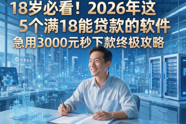 18岁必看!2026年这5个满18能贷款的软件,急用3000元秒下款终极攻略