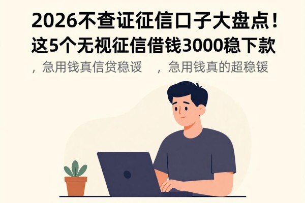 2026不查证征信口子大盘点！这5个无视征信借钱3000稳下款，急用钱真的超稳妥