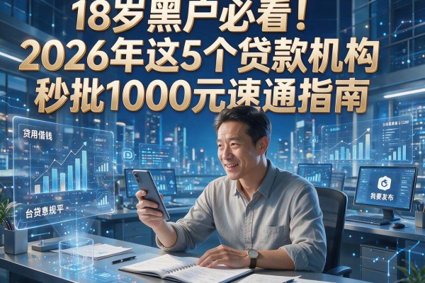18岁黑户必看!2026年这5个贷款机构秒批1000元速通指南