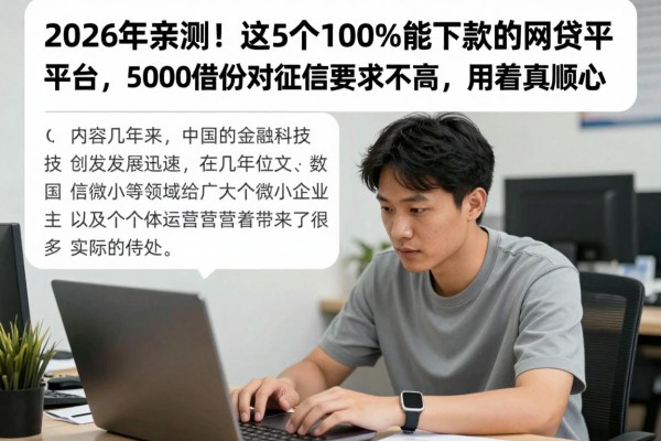 2026年亲测!这5个100%能下款的网贷平台,5000借款对征信要求不高,用着真顺心