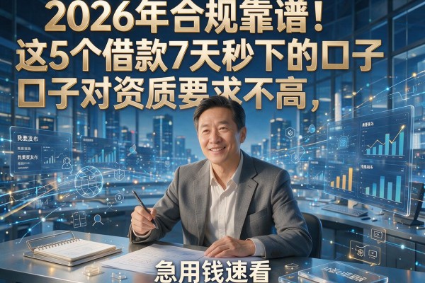 2026年合规靠谱！这5个借款7天秒下的口子对资质要求不高，急用钱速看