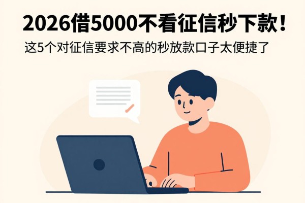2026借5000不看征信秒下款！这5个对征信要求不高的秒放款口子太便捷了