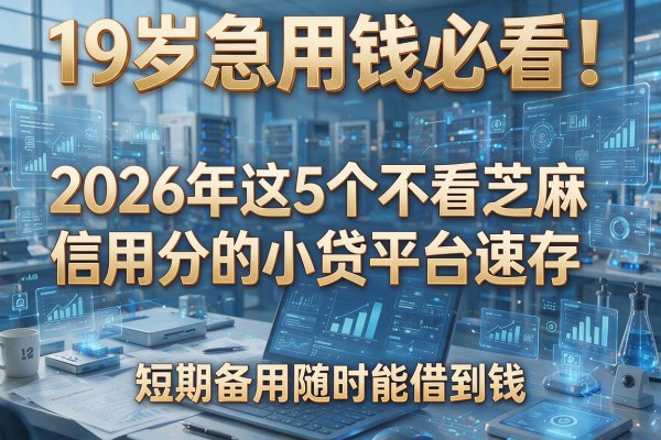 19岁急用钱必看!2026年这5个不看芝麻信用分的小贷平台速存,短期备用随时能借到钱