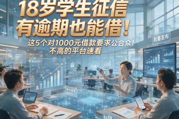 18岁学生征信有逾期也能借!这5个对1000元借款要求不高的平台速看
