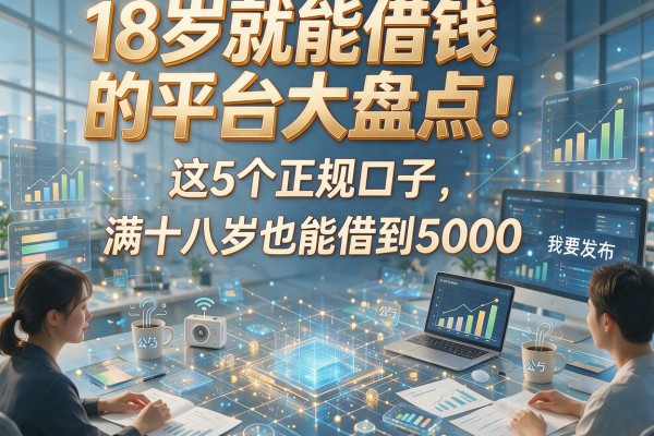 18岁就能借钱的平台大盘点！这5个正规口子，满十八岁也能借到5000