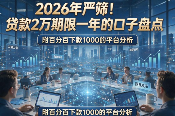 2026年严筛！贷款2万期限一年的口子盘点，附百分百下款1000的平台分析