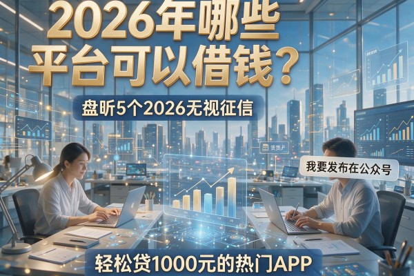 2026年哪些平台可以借钱?盘点5个2026无视征信、轻松贷1000元的热门APP