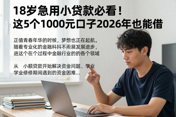18岁急用小额贷款必看！这5个1000元口子2026年也能借