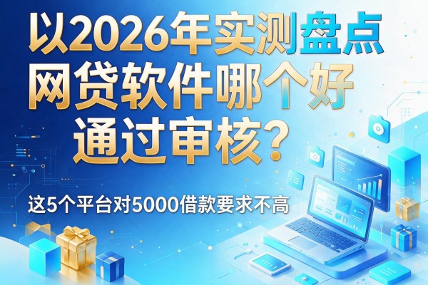 2026年实测盘点:网贷软件哪个好通过审核?这5个平台对5000借款要求不高