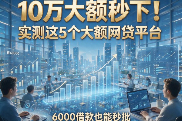 10万大额秒下!实测这5个大额网贷平台,6000借款也能秒批
