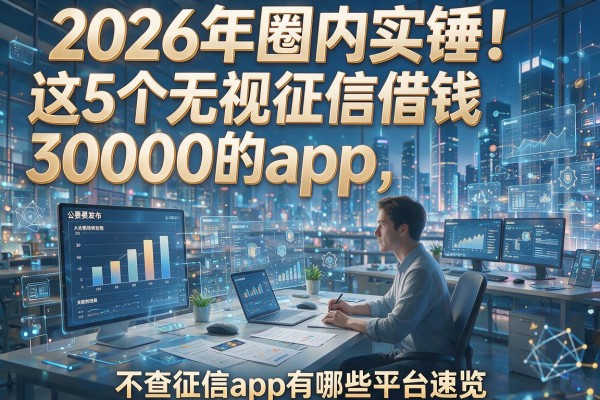 2026年圈内实锤！这5个无视征信借钱3000的app，不查征信app有哪些平台速览