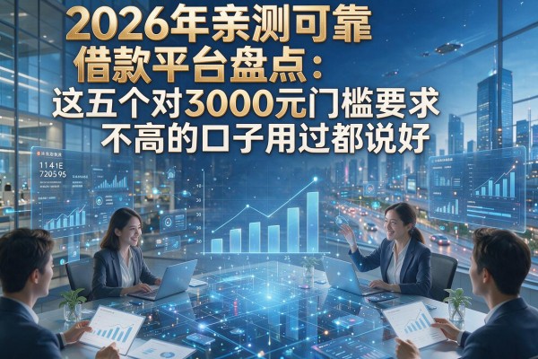 2026年亲测可靠借款平台盘点：这五个对3000元门槛要求不高的口子用过都说好