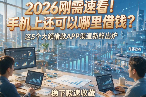 2026刚需速看！手机上还可以哪里借钱？这5个大额借款APP渠道新鲜出炉，稳下款速收藏！