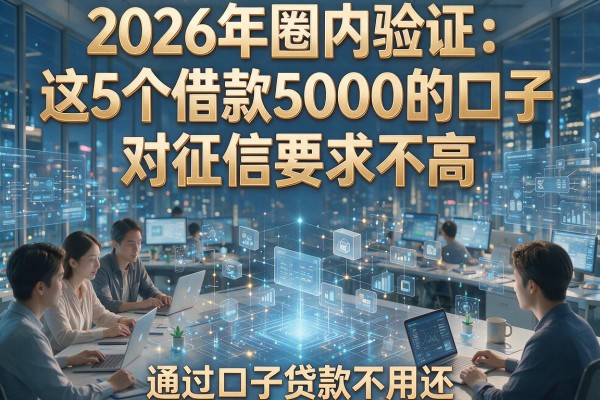 2026年圈内验证:这5个借款5000的口子对征信要求不高,通过口子贷款不用还?