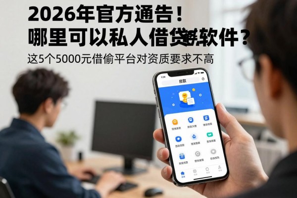 2026年官方通告！哪里可以私人借钱的软件？这5个5000元借款平台对资质要求不高