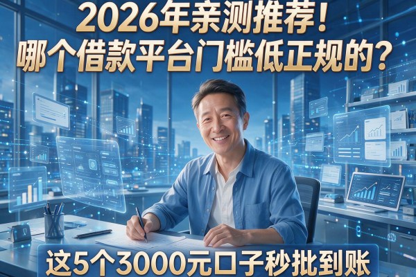 2026年亲测推荐！哪个借款平台门槛低正规的？这5个3000元口子秒批到账