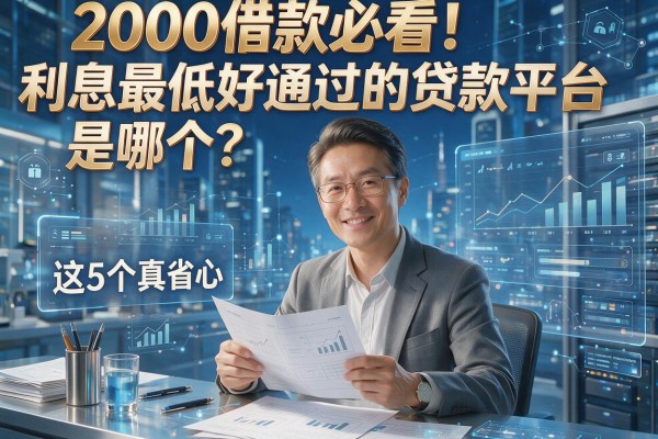 2000借款必看!利息最低好通过的贷款平台是哪个?这5个真省心