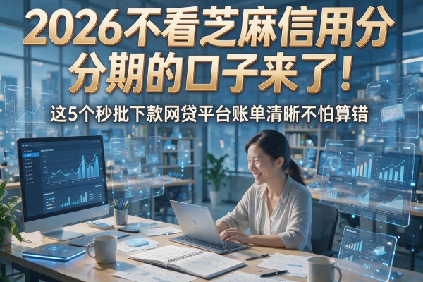 2026不看芝麻信用分分期的口子来了!这5个秒批下款网贷平台账单清晰不怕算错